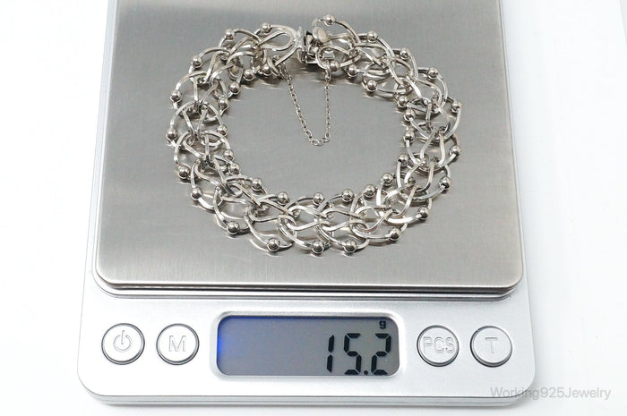 Vintage Designer Lang Sterling Silver Bracelet