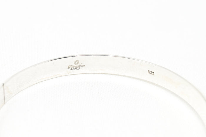 Vintage Designer Moments High Fashion Sterling Silver Bangle Bracelet