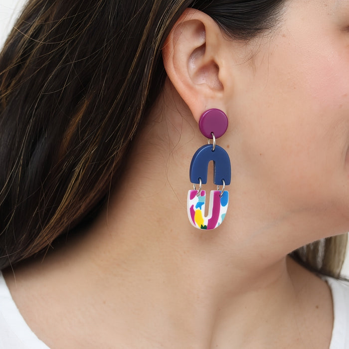 Vivid Fusion Earrings - Sylca Designs - Chunky Jewelry