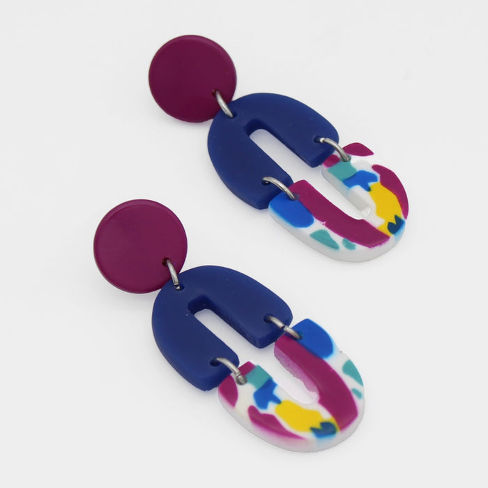 Vivid Fusion Earrings - Sylca Designs - Chunky Jewelry