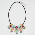 Vivid Hues Cascade Charm Necklace - Sylca Designs - Chunky Jewelry