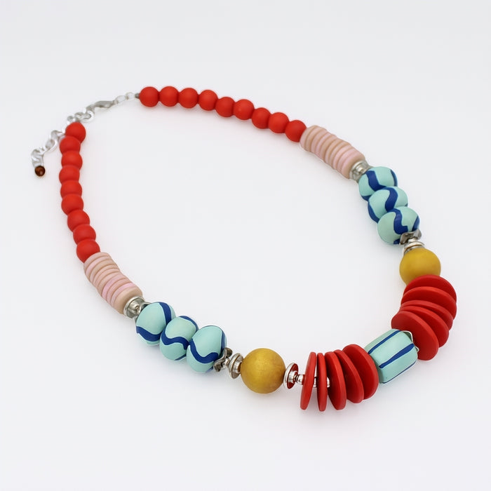Vivid Multi Color Marcella Statement Necklace - Sylca Designs - Chunky Jewelry