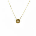 “Gold Wanderlust compass necklace in gold vermeil designed in Broome Western Australia”