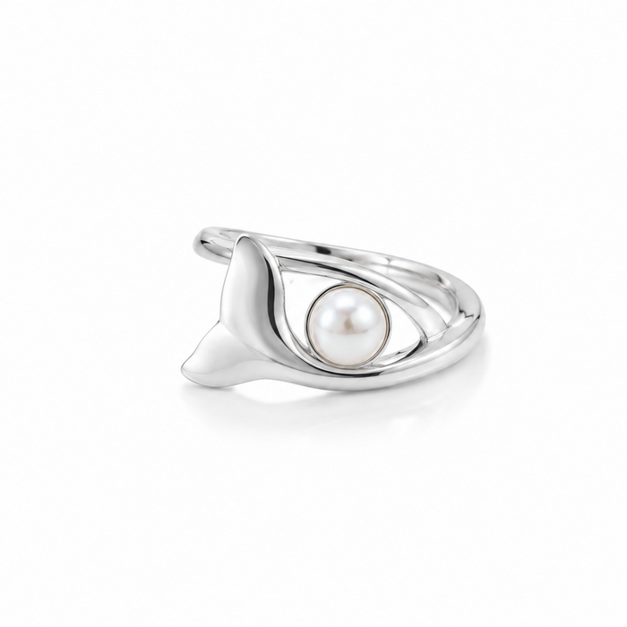 Whale Tail Ring Silver