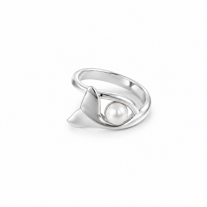 Whale Tail Ring Silver