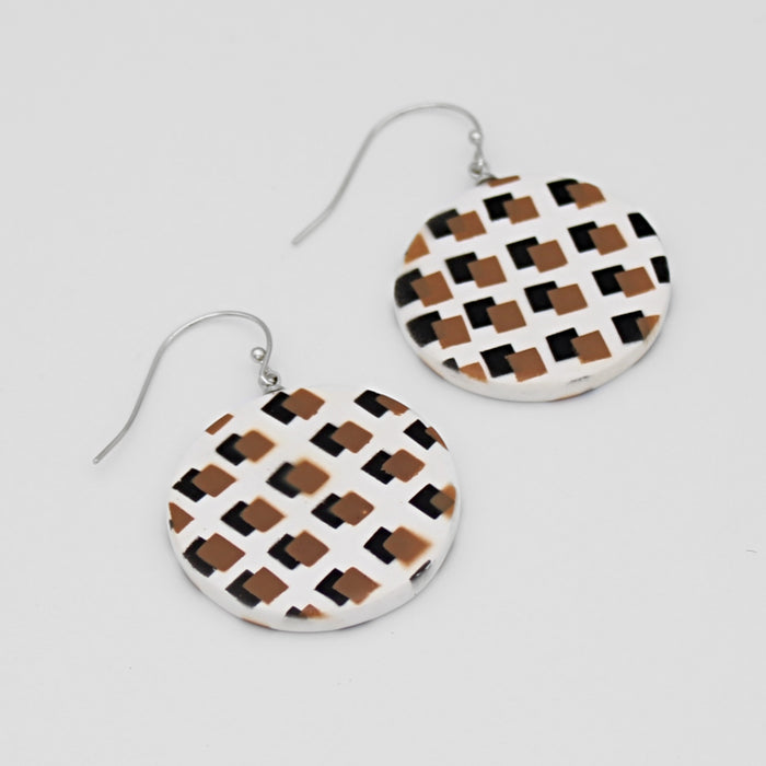 White Cecile Earrings - Sylca Designs - Chunky Jewelry