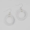 White Cefalu Swirl Earring - Sylca Designs - Chunky Jewelry
