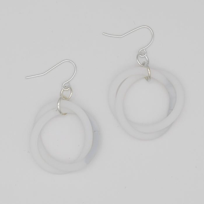 White Cefalu Swirl Earring - Sylca Designs - Chunky Jewelry