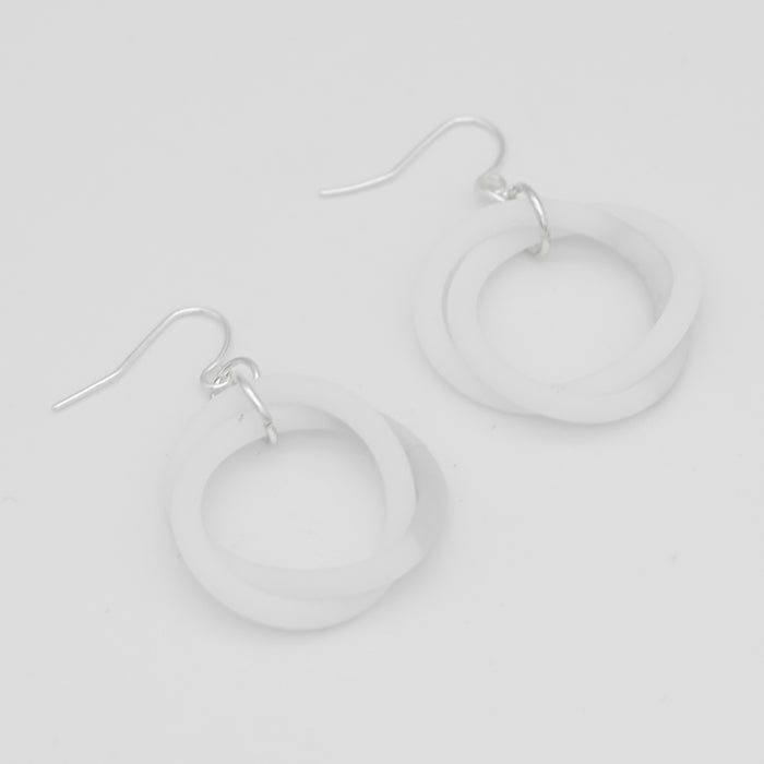 White Cefalu Swirl Earring - Sylca Designs - Chunky Jewelry