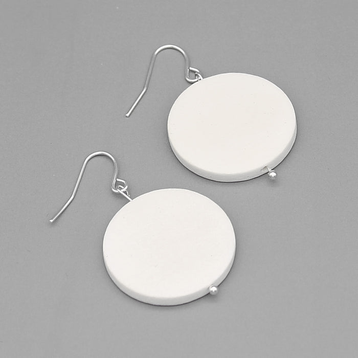 White Dot Rosie Earrings - Sylca Designs - Chunky Jewelry