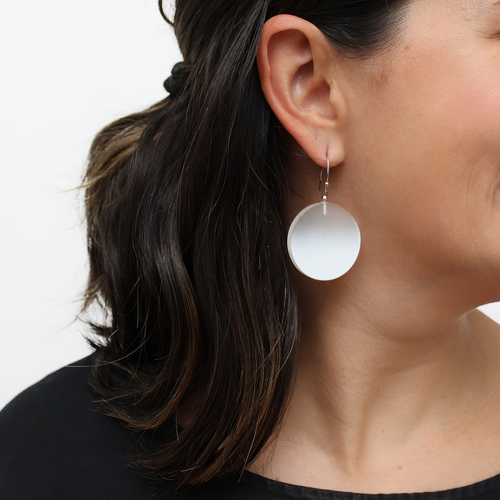 White Fantasy Ombre Earrings - Sylca Designs - Chunky Jewelry