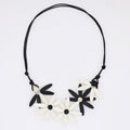 White Garland Nectar Statement Necklace - Sylca Designs - Chunky Jewelry