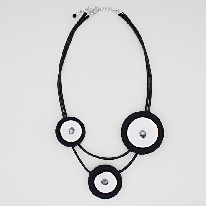 White Inga Necklace - Sylca Designs - Chunky Jewelry