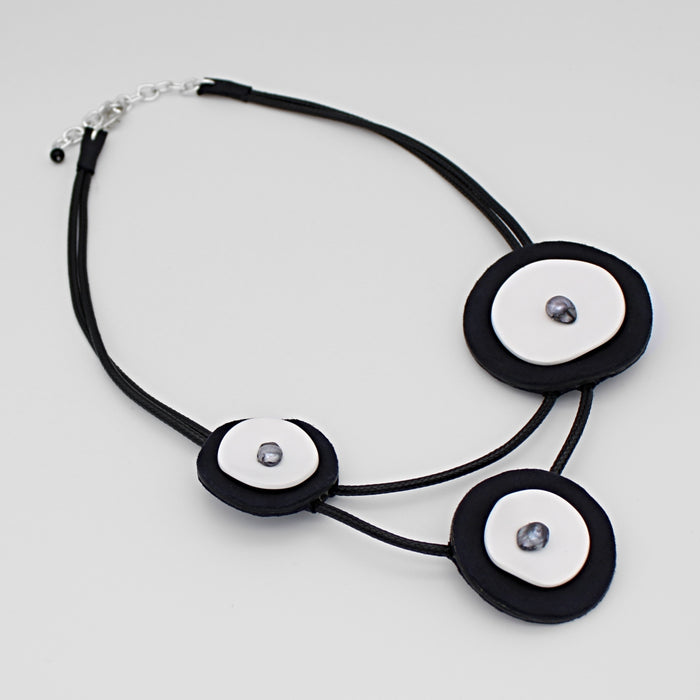 White Inga Necklace - Sylca Designs - Chunky Jewelry