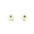White Pearl Studs 11mm set in Gold Vermeil | Genuine Freshwater Pearls