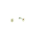 Pair of pearl earrings on a white background