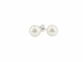 White Pearl Studs 7mm set in Sterling Silver | Genuine Freshwater Pearls