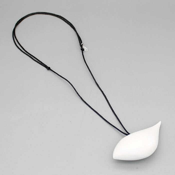 White Robin Pendant Necklace - Sylca Designs - Chunky Jewelry