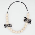 White Rustic Fusion Statement Necklace - Sylca Designs - Chunky Jewelry