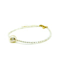 pearl anklet with gold clasp