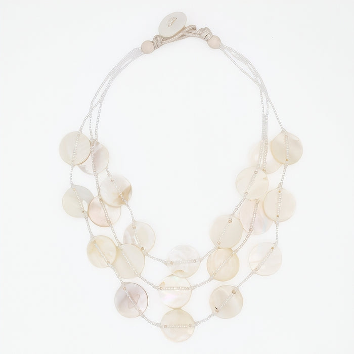 White Sky Dream Bib Necklace