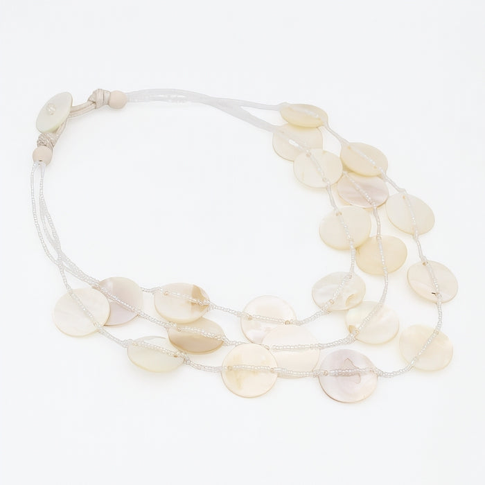 White Sky Dream Bib Necklace