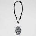 White Suky Zebra Pendant - Sylca Designs - Chunky Jewelry