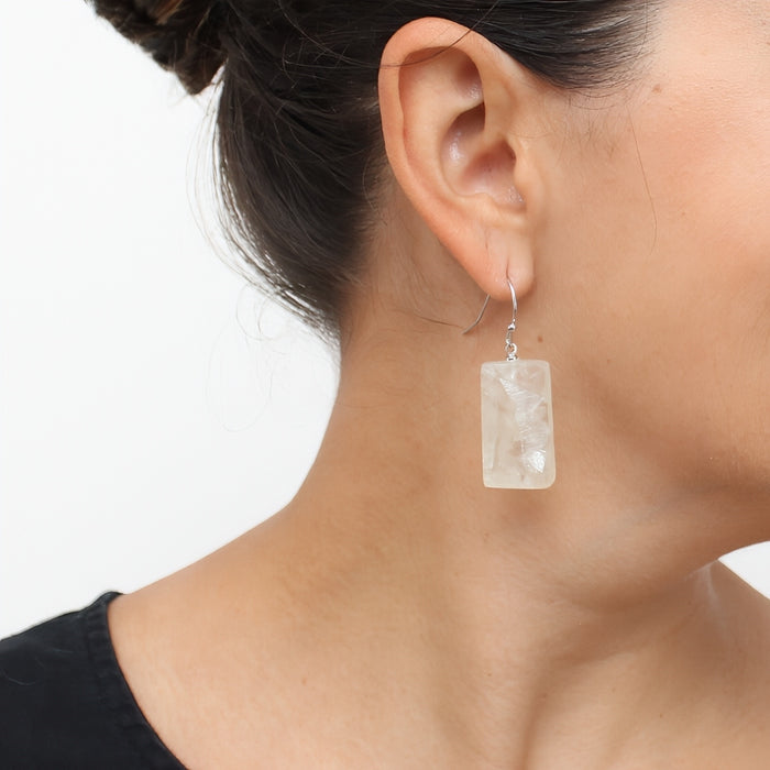 White Vega Earrings - Sylca Designs - Chunky Jewelry