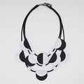 White Verona Leather Necklace - Sylca Designs - Chunky Jewelry