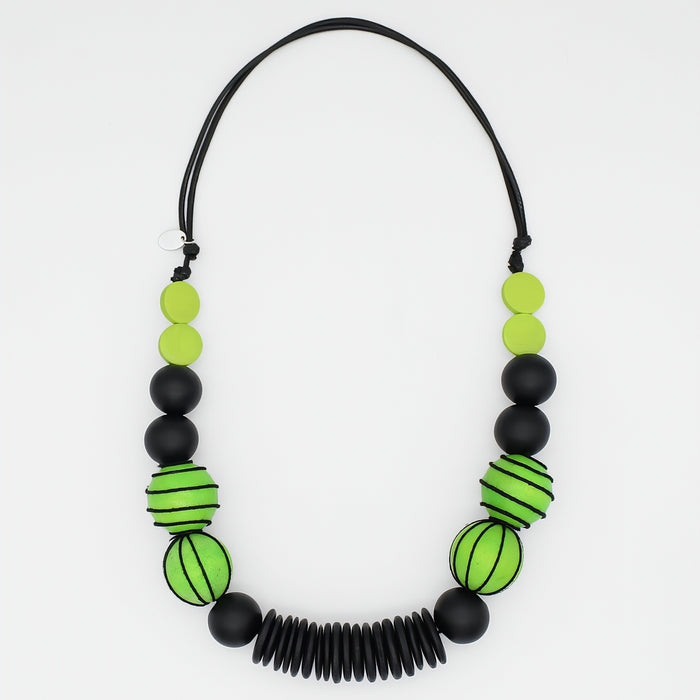 Wild Lime Mixed Media Statement Necklace - Sylca Designs - Chunky Jewelry