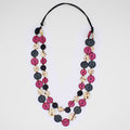Wine Aurelia Double Strand Necklace - Sylca Designs - Chunky Jewelry