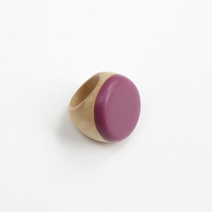 Wooden Ruby Ring by Sylca - Sylca Designs - Chunky Jewelry