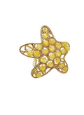 Yellow Agate Star Setting Statement Ring PR021