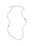 Yellow Agates & Freshwater Pearls Multi-Way Necklace HN021 - FARRA