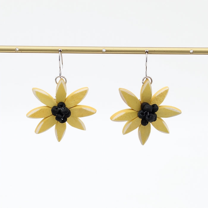 Yellow Amaya Flower Earrings