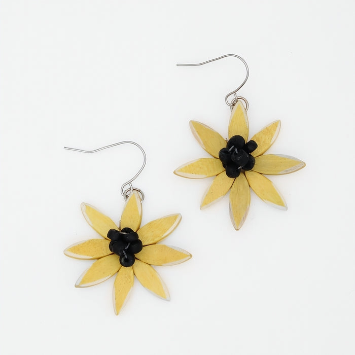 Yellow Amaya Flower Earrings