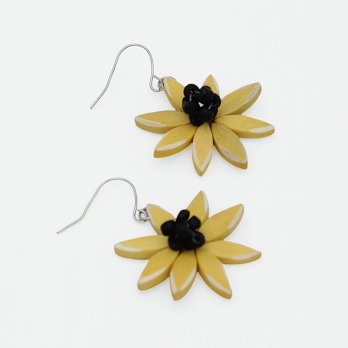 Yellow Amaya Flower Earrings