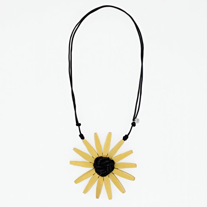 Yellow Amaya Flower Statement Necklace