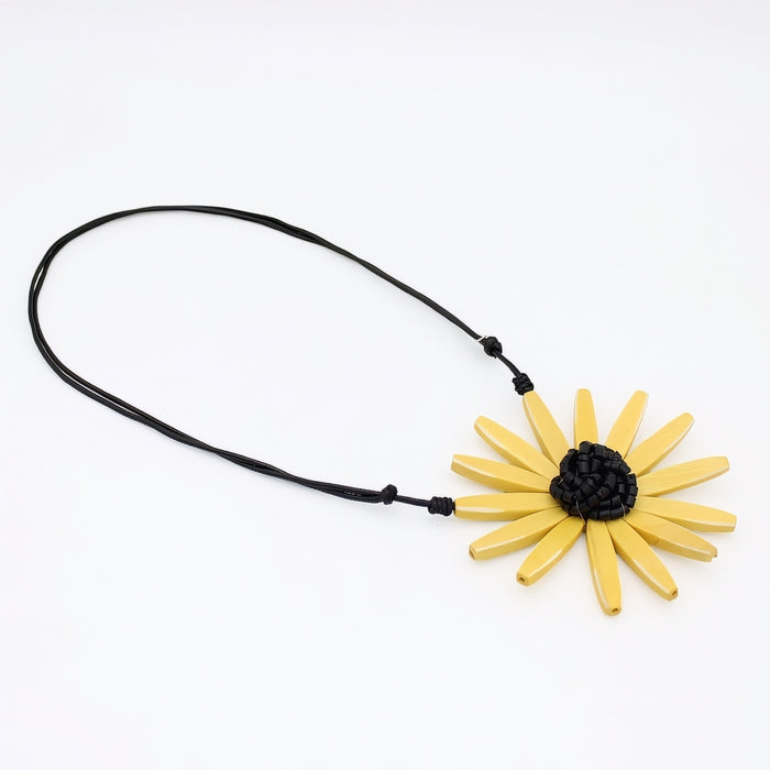 Yellow Amaya Flower Statement Necklace