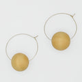 Yellow Ball Hoop Dangle Earring - Sylca Designs - Chunky Jewelry