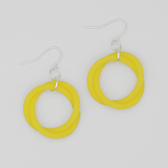 Yellow Cefalu Swirl Earring - Sylca Designs - Chunky Jewelry