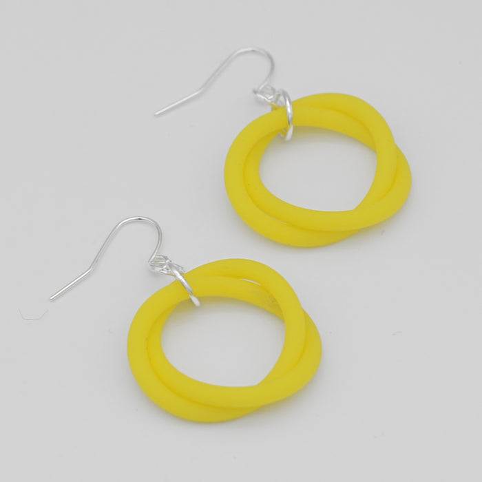 Yellow Cefalu Swirl Earring - Sylca Designs - Chunky Jewelry