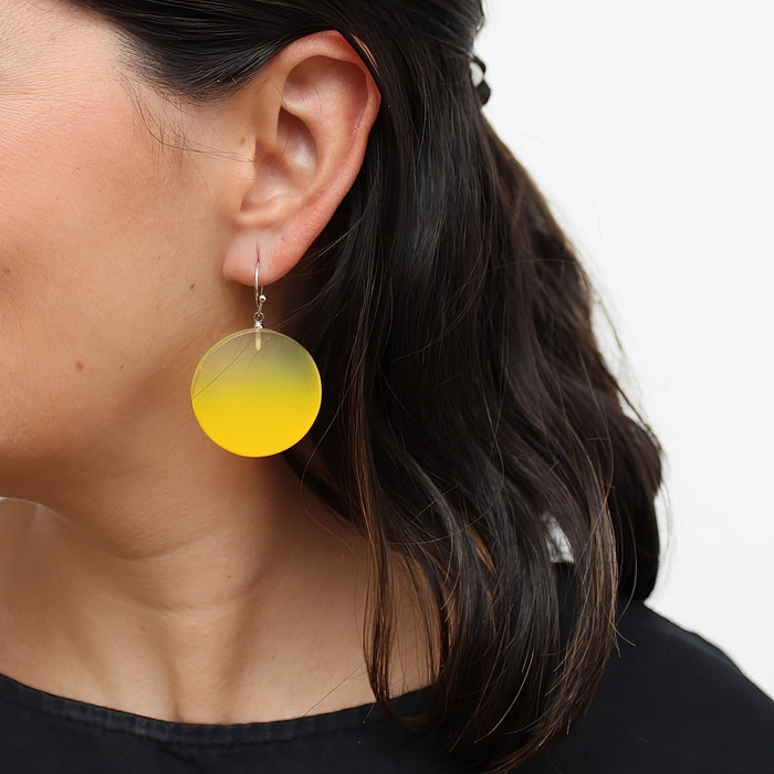 Yellow Fantasy Ombre Earrings - Sylca Designs - Chunky Jewelry