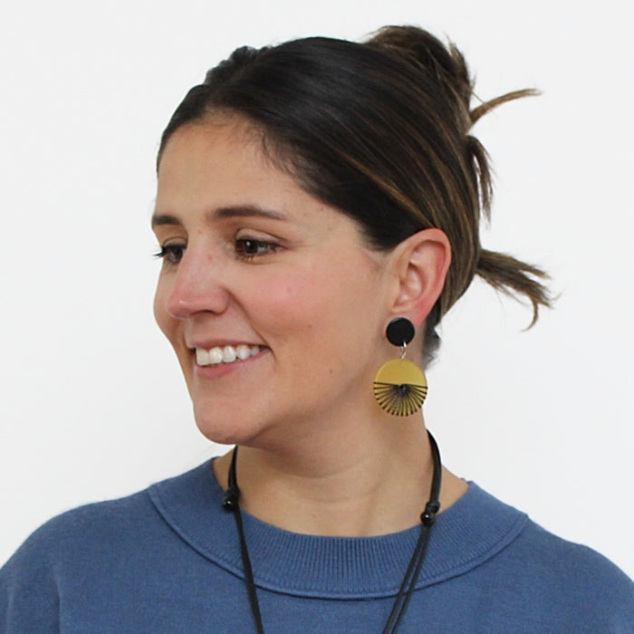 Yellow Frosted Yanna Earrings - Sylca Designs - Chunky Jewelry