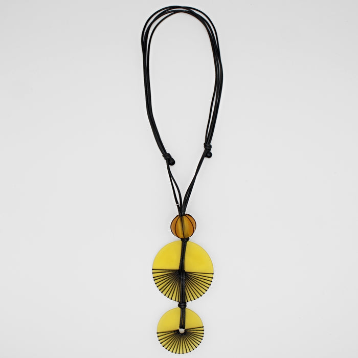 Yellow Frosted Yanna Necklace - Sylca Designs - Chunky Jewelry
