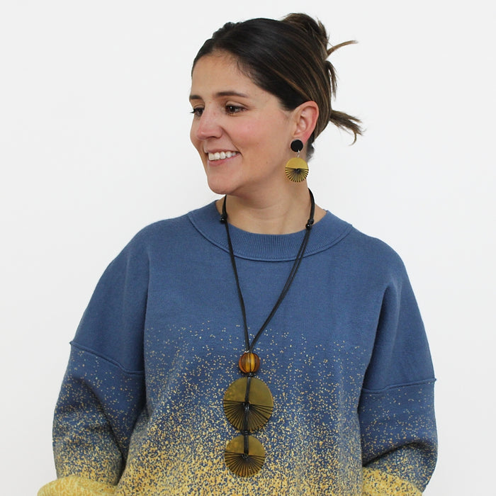 Yellow Frosted Yanna Necklace - Sylca Designs - Chunky Jewelry