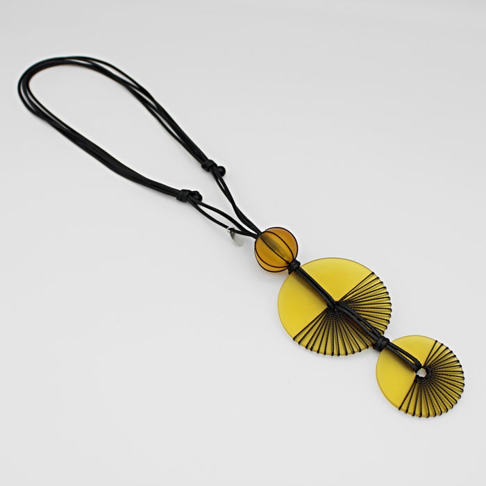 Yellow Frosted Yanna Necklace - Sylca Designs - Chunky Jewelry