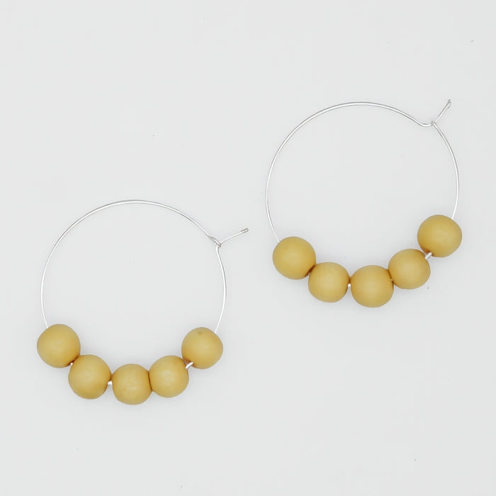 Yellow Hoop Dangle Earring - Sylca Designs - Chunky Jewelry