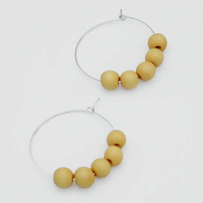 Yellow Hoop Dangle Earring - Sylca Designs - Chunky Jewelry
