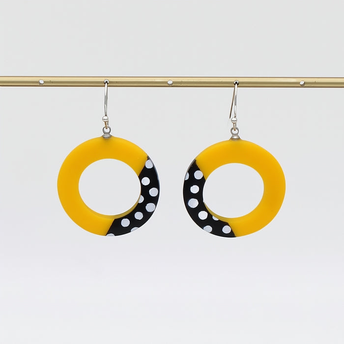 Yellow Inez Earrings - Sylca Designs - Artsy Chunky Jewelry
